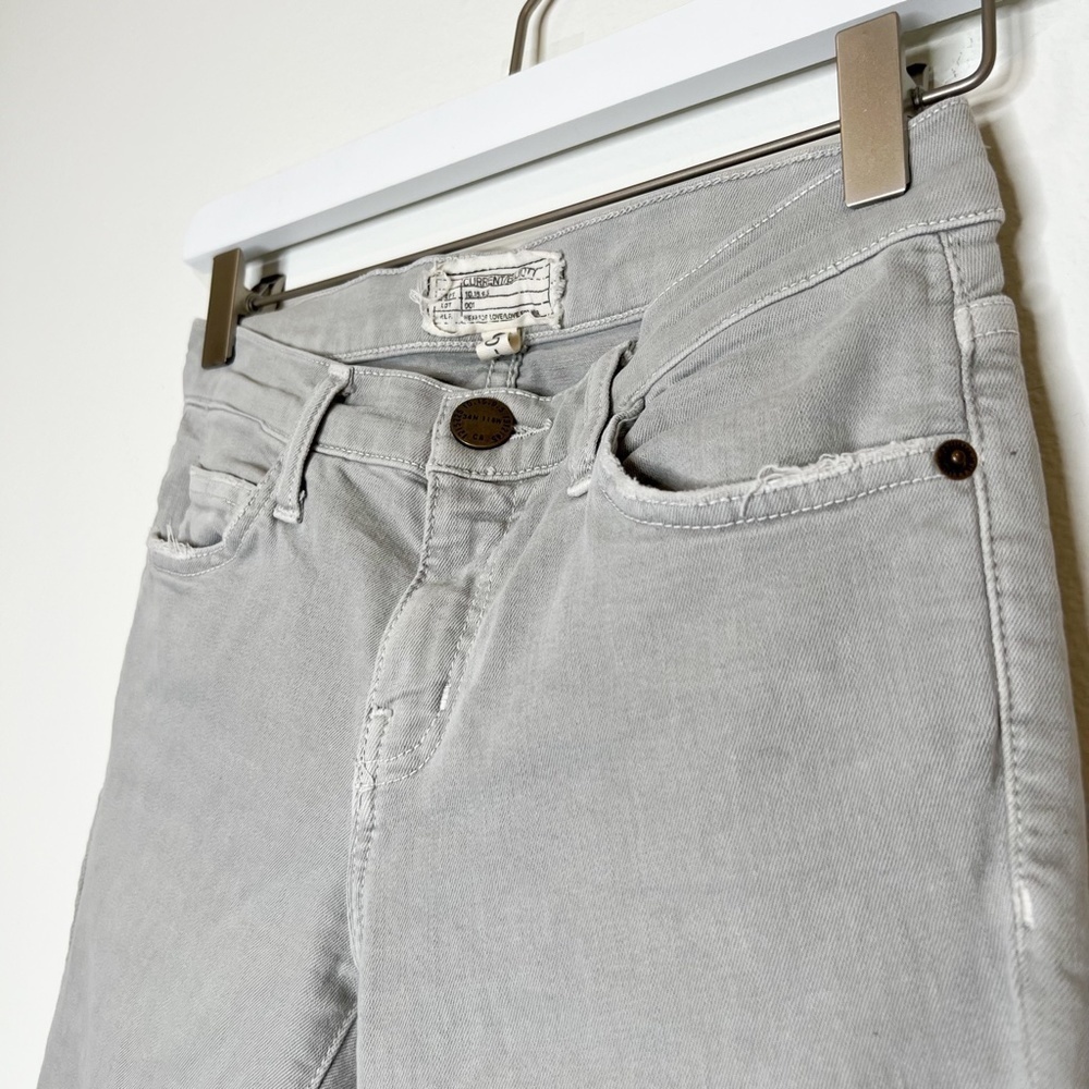 Current Elliott Jeans Stiletto Dillon Released Hem Raw Gray Light Wash Size 24 - Picture 3 of 10